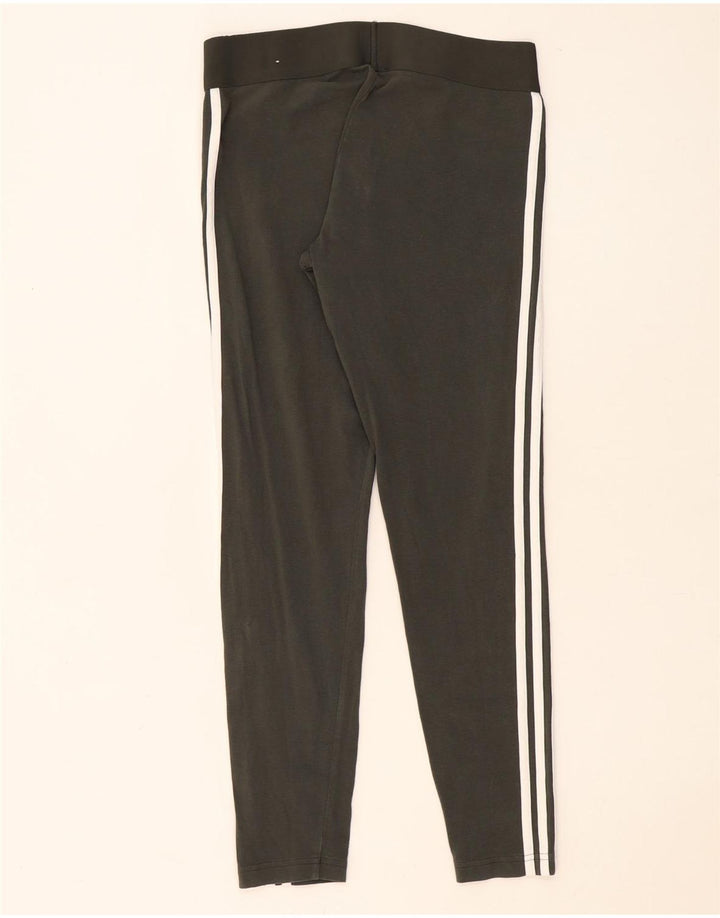 Adidas Leggings Femme UK 12/14 Coton Kaki Moyen