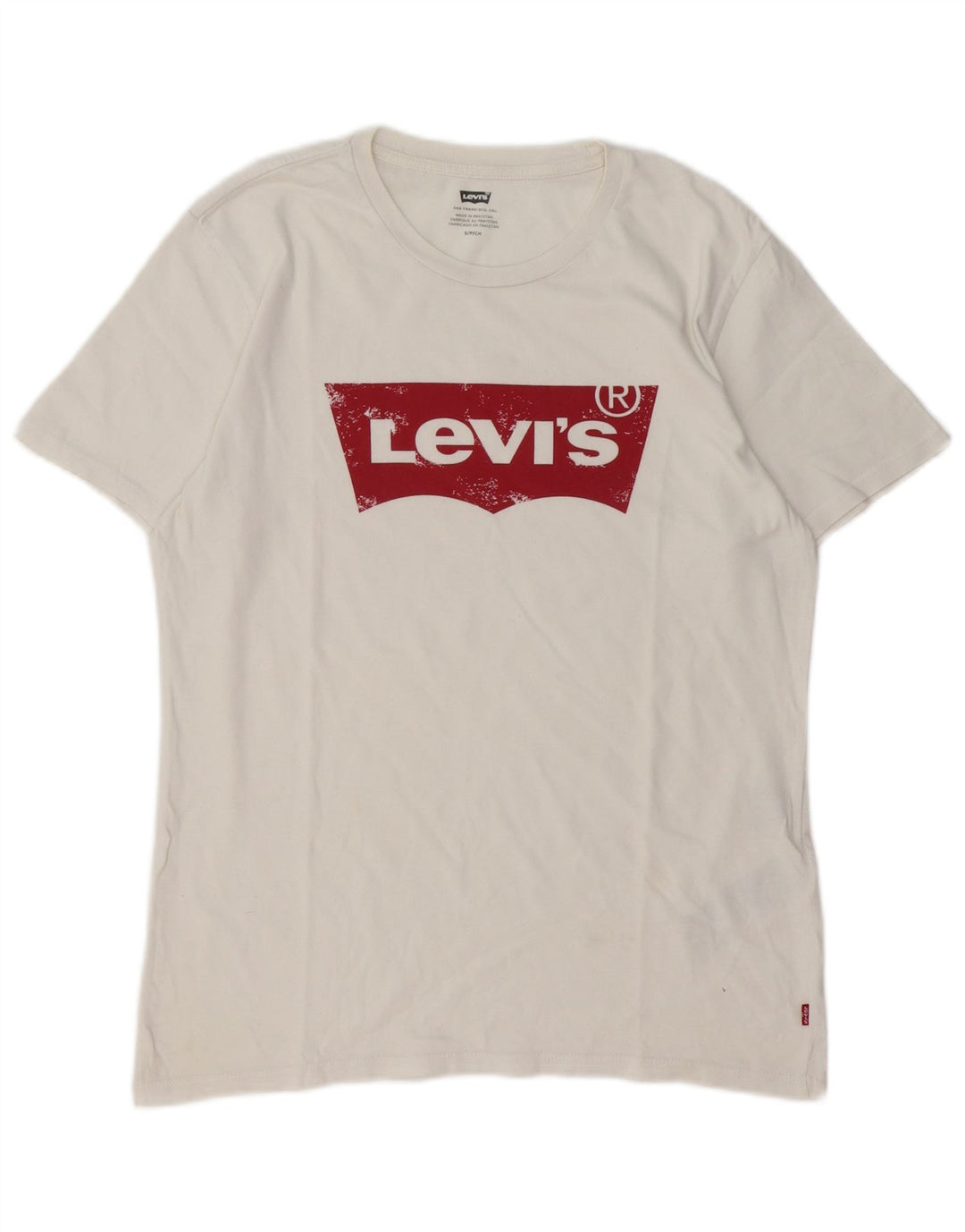 LEVI'S T-Shirt Graphique Homme Petit Blanc Coton