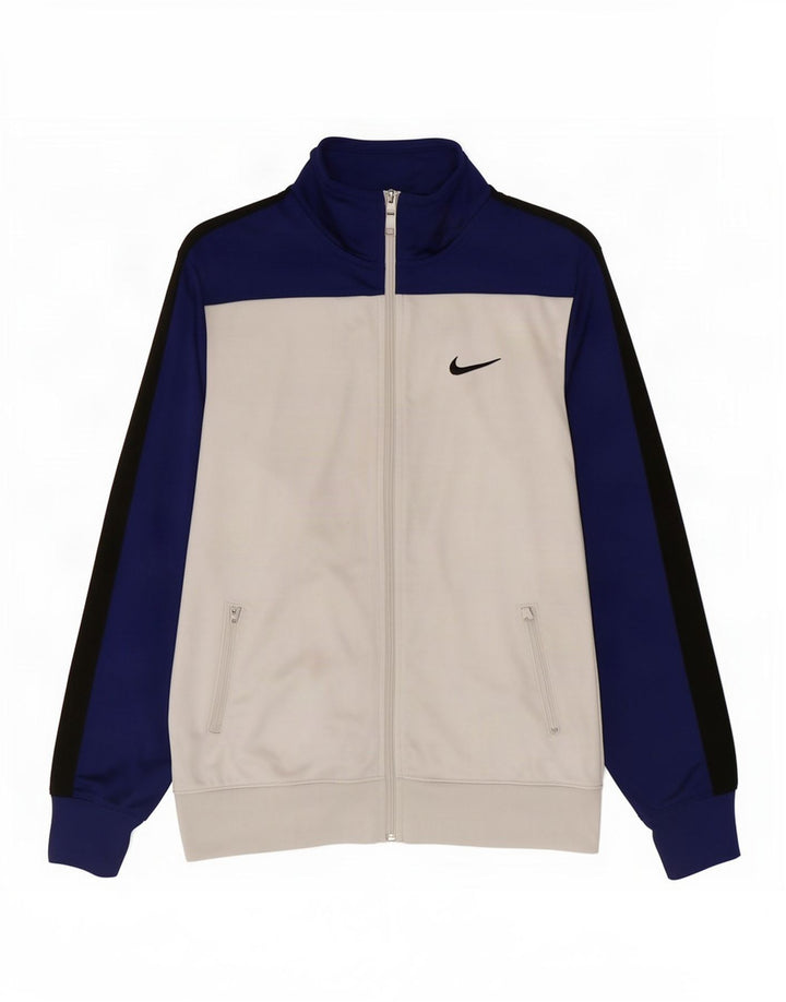 Nike Veste de survêtement pour femme UK 18 XL Blanc Colorblock Polyester