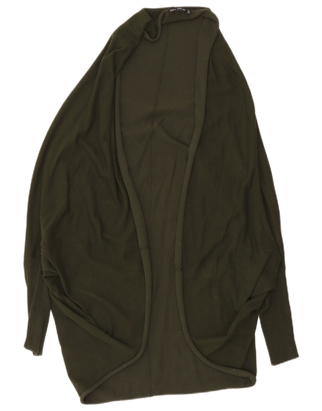 Zara Cardigan ouvert surdimensionné pour femme UK 14 Kaki moyen