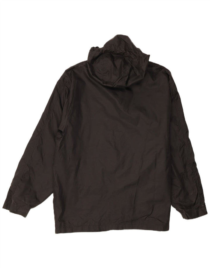 Fila Veste de pluie à capuche pour homme UK 40 Large Noir Nylon