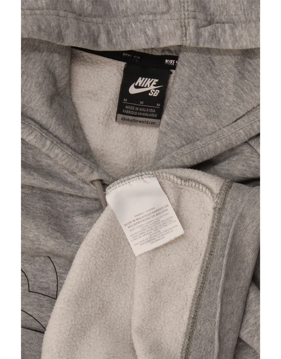 Nike Pull à capuche graphique en coton moucheté gris moyen pour homme