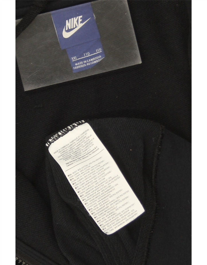 NIKE Pull à capuche zippé pour homme 2XL en coton noir