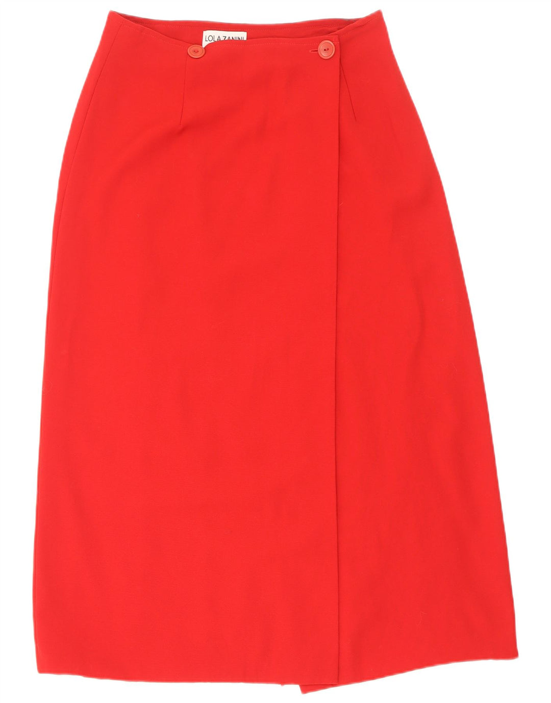 Lola Zanini Jupe Portefeuille Femme W29 Laine Vierge Rouge Moyen