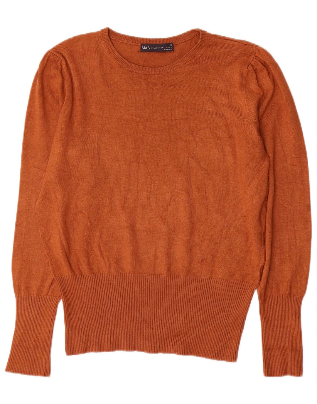 Marks & Spencer Pull col bateau pour femme UK 12 Marron moyen