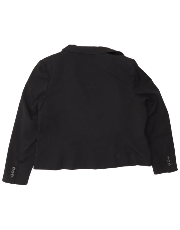 Marks & Spencer Veste blazer 1 bouton pour femme UK 20 2XL Noir Polyester
