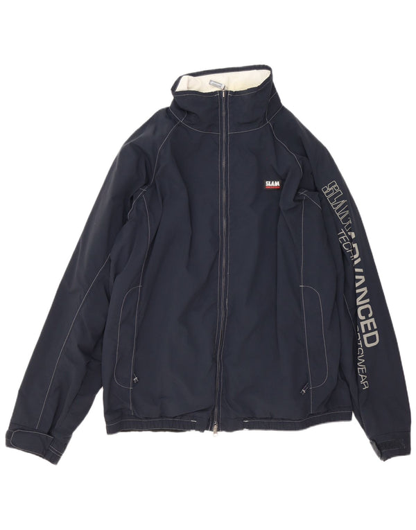 Slam Veste de pluie graphique pour homme UK 44 2XL Bleu marine Nylon