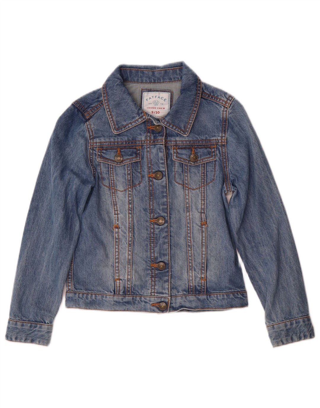Veste en jean fille Fat Face 9-10 ans bleu coton