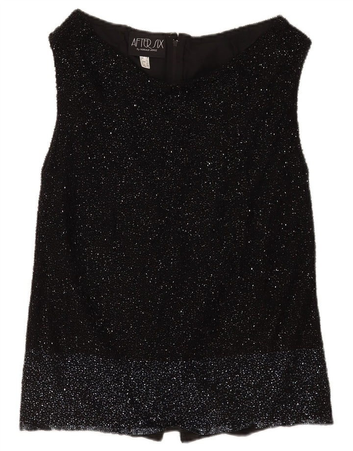 Ronald Joyce Chemisier sans manches pour femme UK 44 Noir moyen