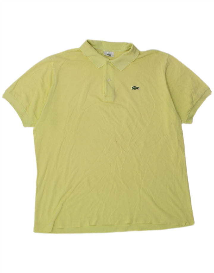 LACOSTE Polo Homme Taille 6 XL Jaune Coton