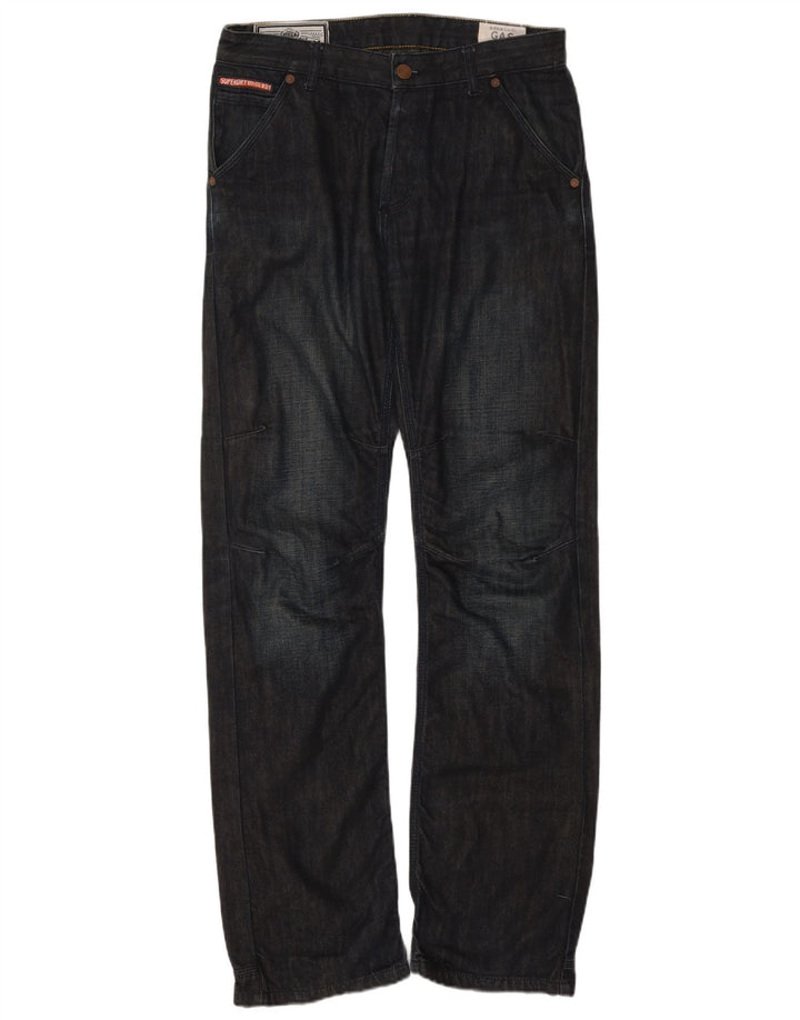 Superdry Jean droit W34 L34 bleu marine en coton pour homme