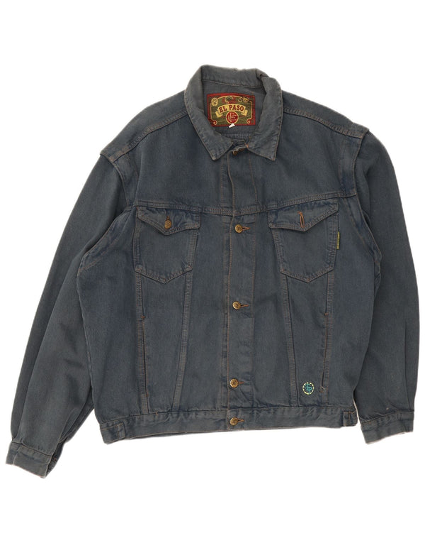 El Paso Veste en jean pour homme UK 40 Large Bleu Coton