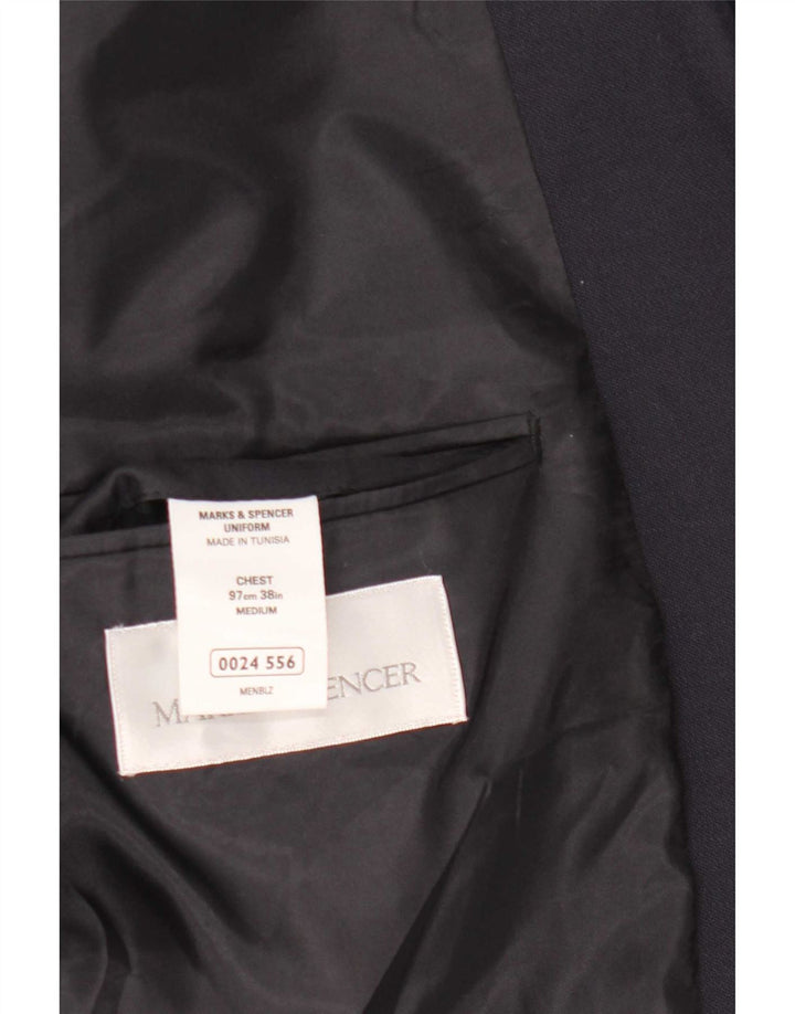 Marks & Spencer Veste blazer à 2 boutons pour homme UK 38 Bleu marine moyen