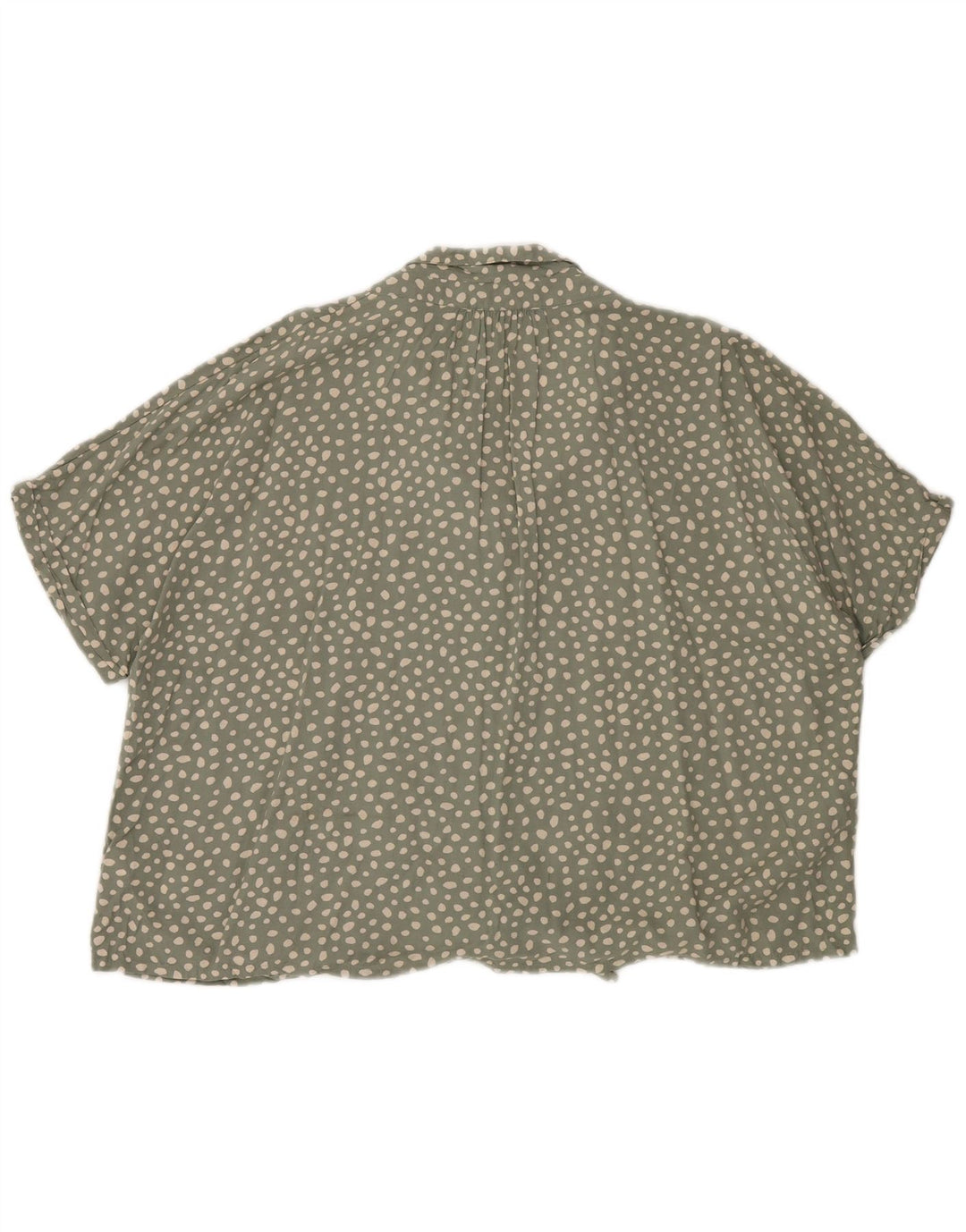 FAT FACE Chemisier à nouer sur le devant pour femme UK 20 2XL Vert à pois