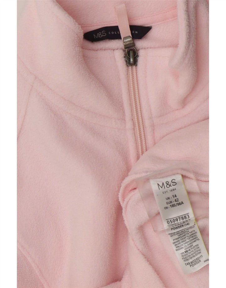Marks & Spencer Veste polaire pour femme UK 14 Large Rose Polyester
