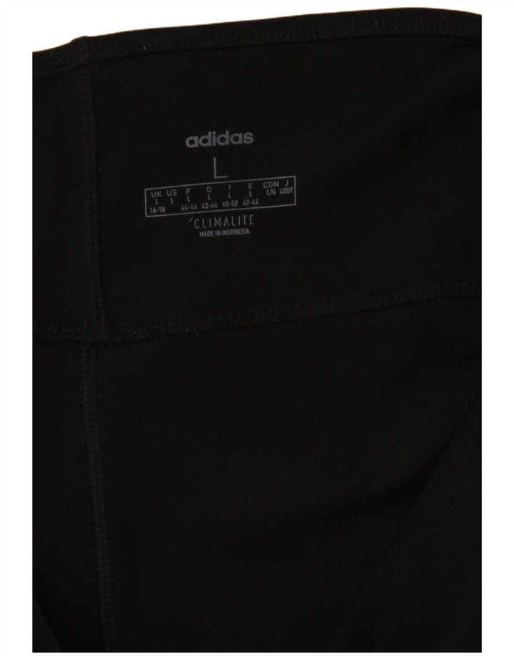 ADIDAS Womens Climalite Leggings UK 16/18 Large  Black