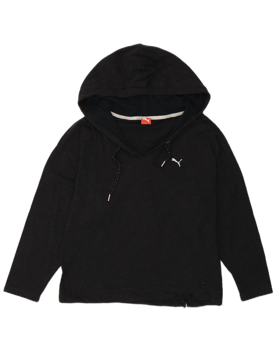 Puma Haut à capuche surdimensionné à manches longues pour femme UK 10 Petit Gris