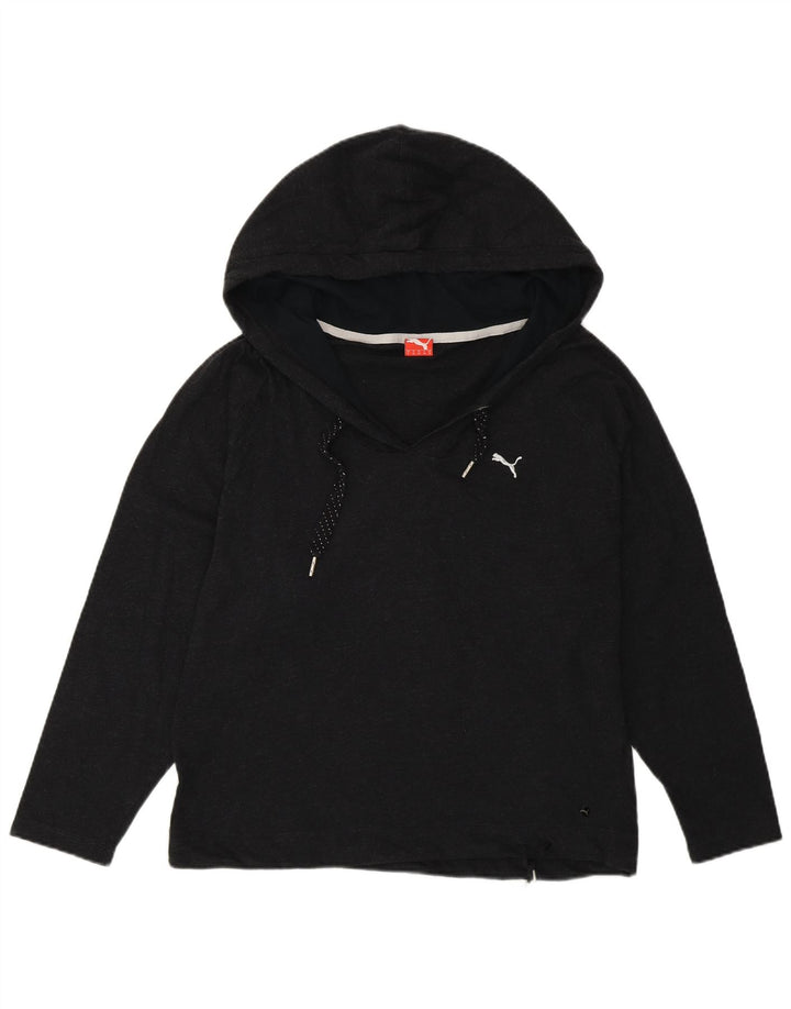 Puma Haut à capuche surdimensionné à manches longues pour femme UK 10 Petit Gris