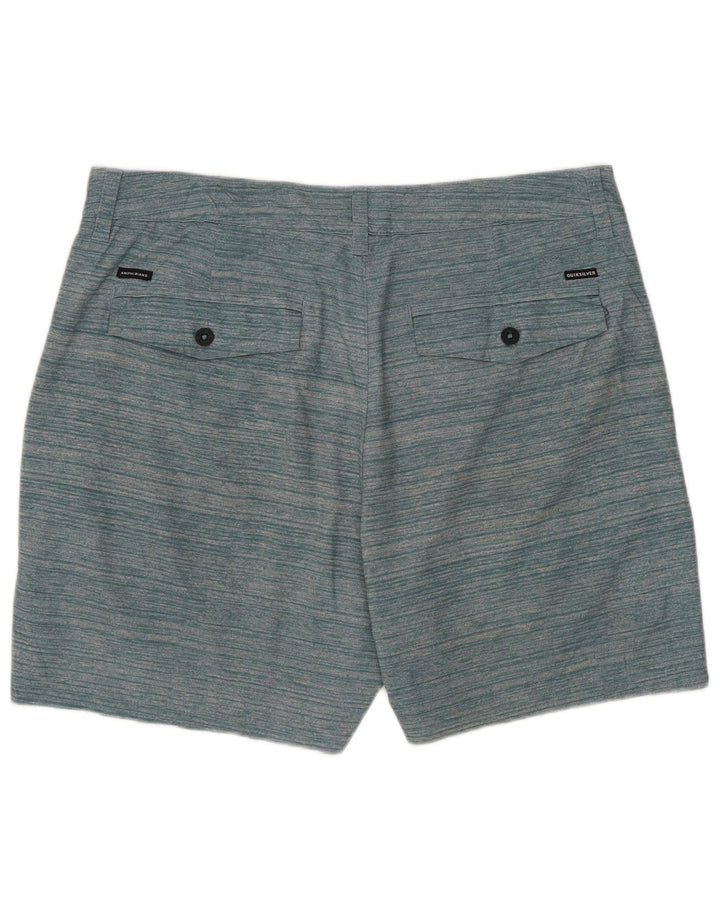 Quiksilver Short Chino Homme W33 Rayé Vert Moyen