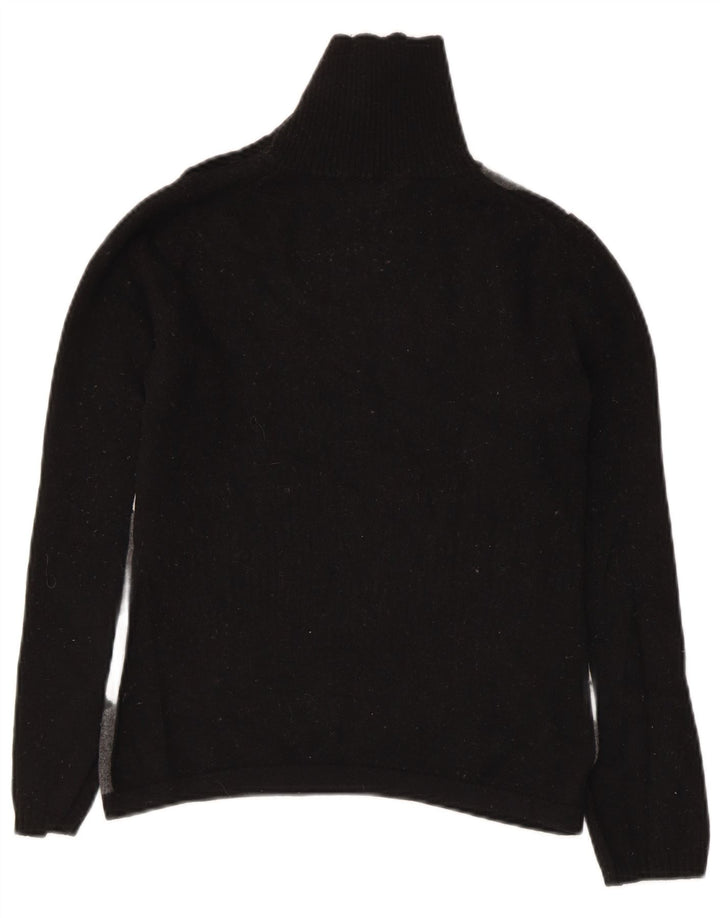 Max Mara Pull week-end à col boutonné pour femme UK 12 Noir moyen