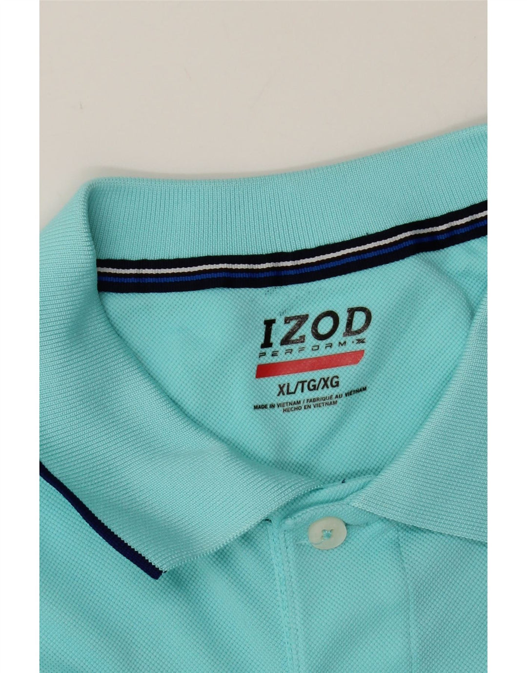 IZOD Mens Polo Shirt XL Blue Polyester Vintage Izod and Second-Hand Izod from Messina Hembry 