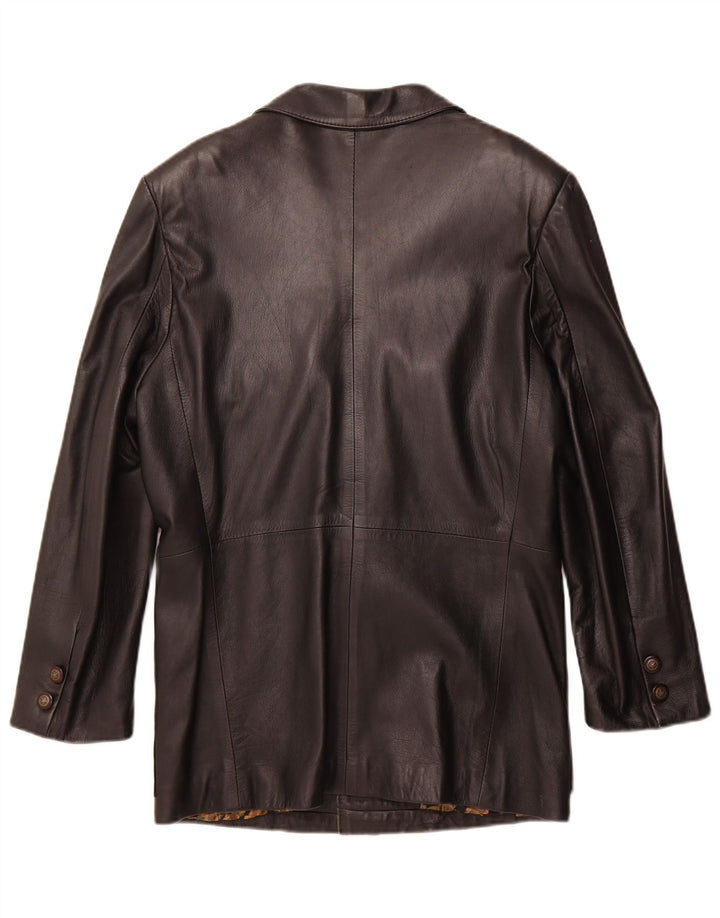veste en cuir homme vintage IT 46 Petit cuir noir