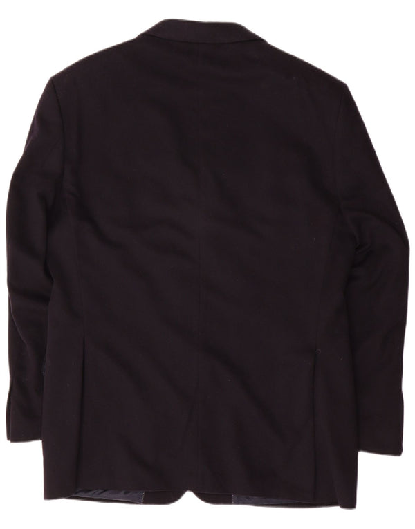 Daniels & Korff Veste Blazer 3 Boutons Homme IT 50 Large Bleu Marine Cachemire