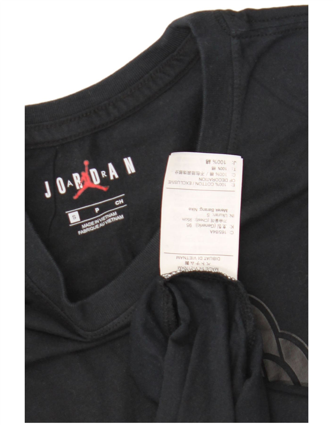 Jordan T-shirt graphique pour homme Petit coton noir
