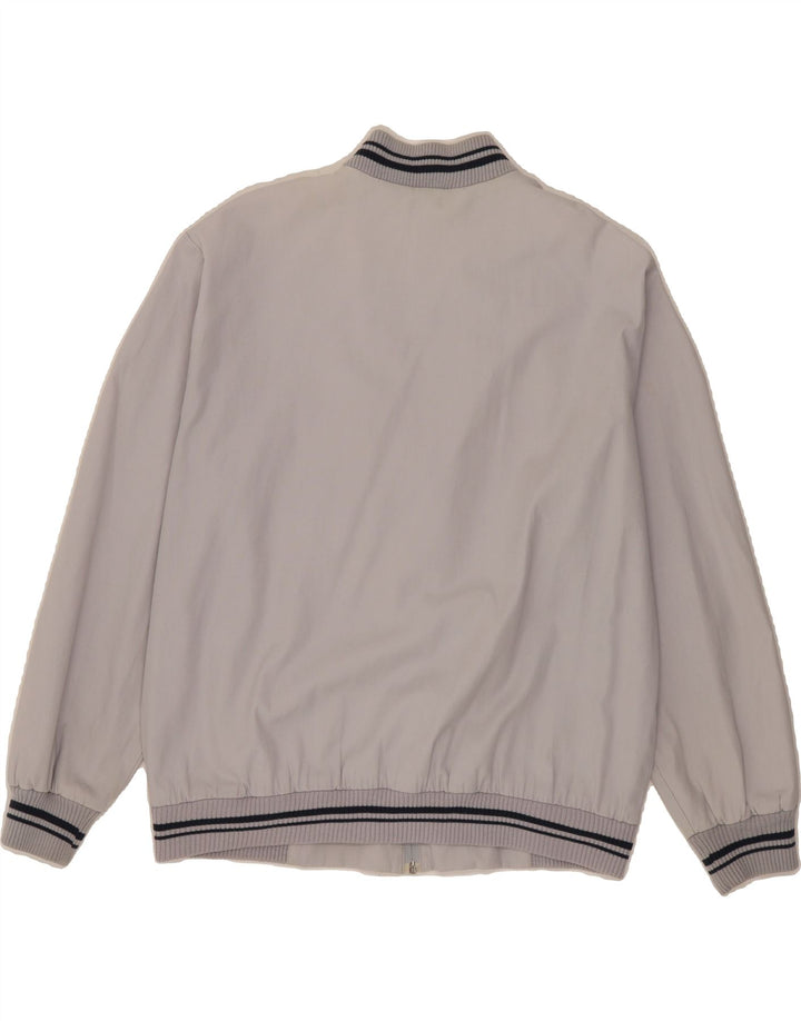 VINTAGE Mens Bomber Jacket UK 40 Large Grey Cotton Vintage Vintage and Second-Hand Vintage from Messina Hembry 
