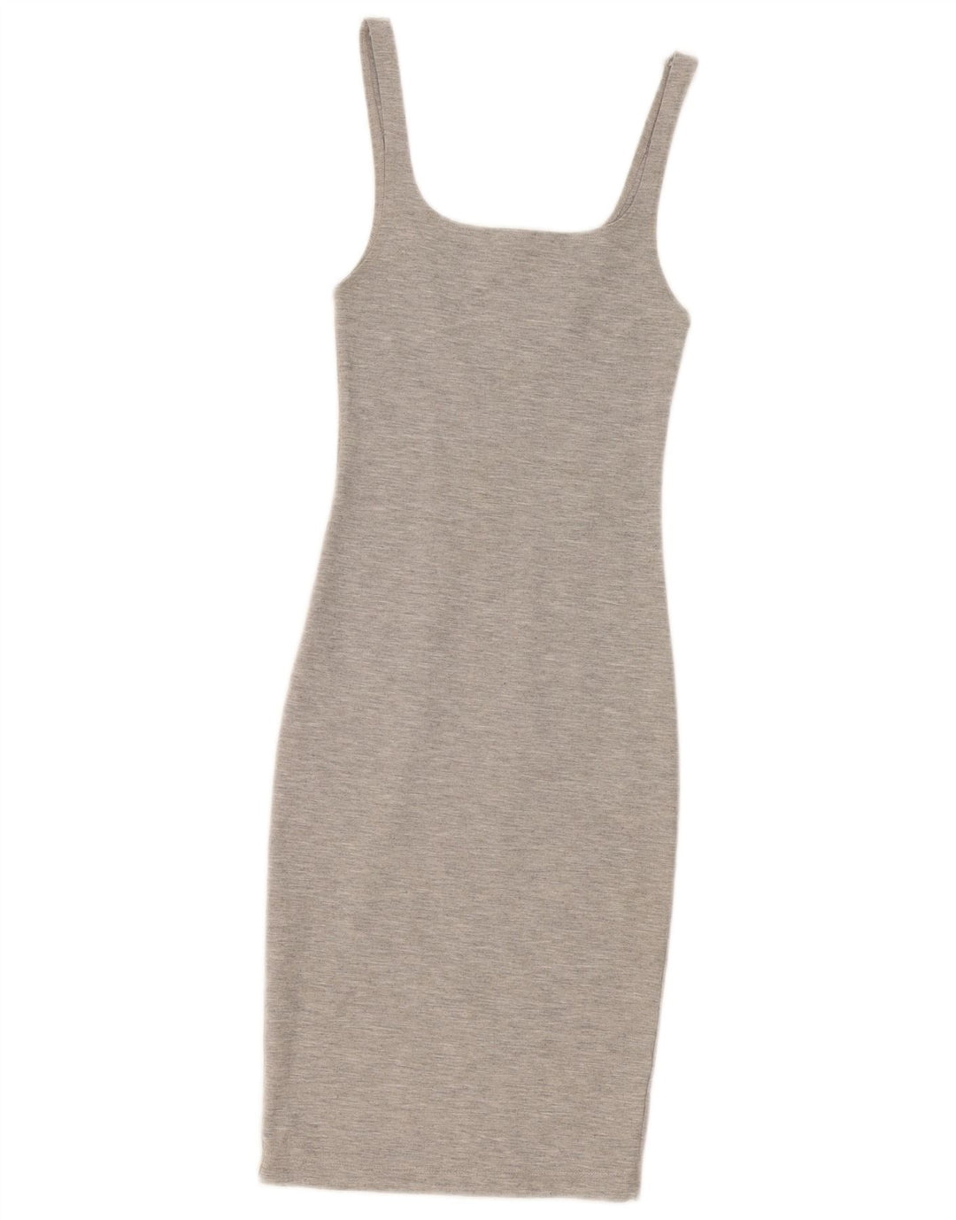 Zara Robe moulante sans manches pour femme UK 8 Petit Polyester Gris