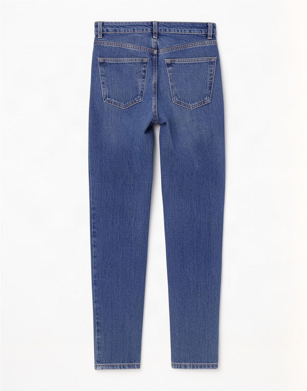 Topshop Womens Mom Tapered Jeans W24 L32 Blue Cotton
