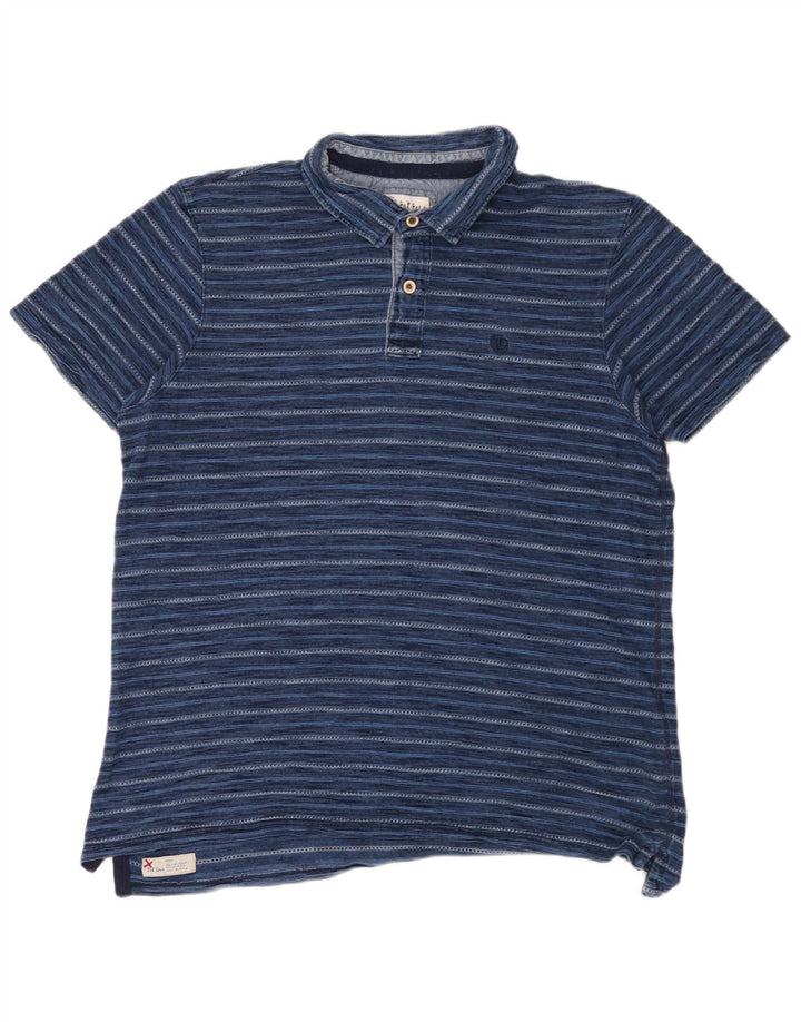 Polo Homme Fat Face XL Bleu Rayé Coton