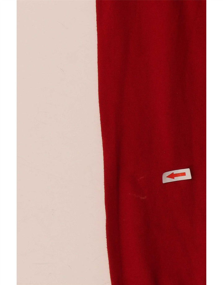 Zara Pull col en V pour femme UK 12 Rouge moyen Coton