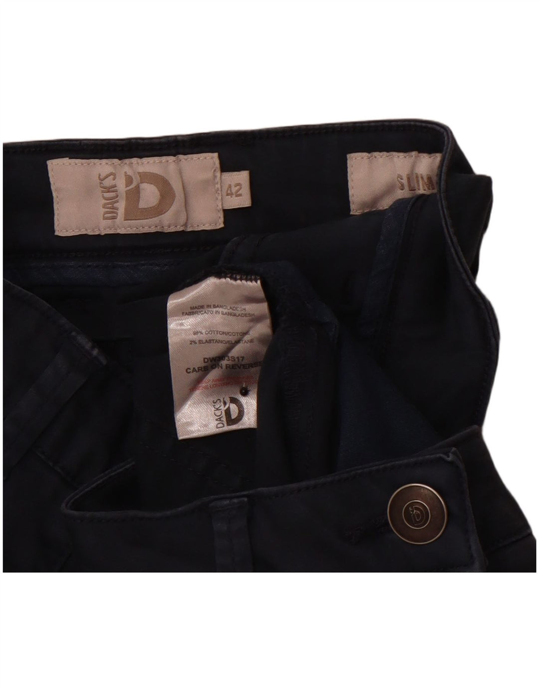 DAC'S Pantalon décontracté coupe slim pour femme IT 42 Medium W30 L29 Bleu marine