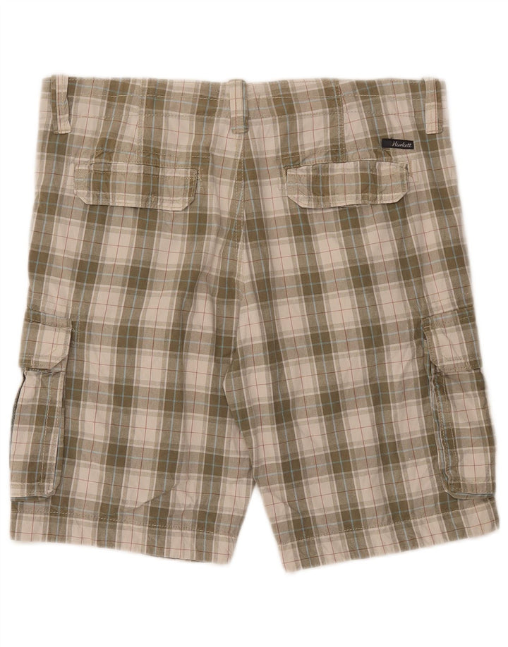 VINTAGE Short Cargo Homme IT 50 Grand W38 Carreau Vert