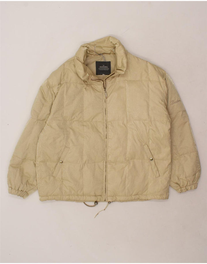 DIADORA Womens Padded Jacket UK 16 Large Beige Polyamide Vintage Diadora and Second-Hand Diadora from Messina Hembry 