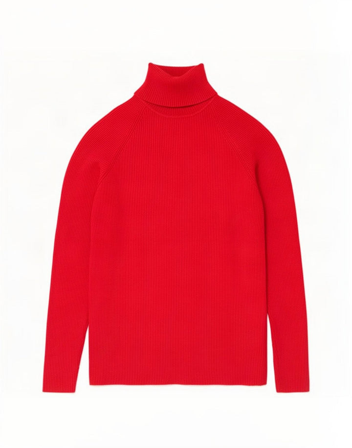 Marks & Spencer Pull col roulé pour femme UK 14 Viscose rouge moyen