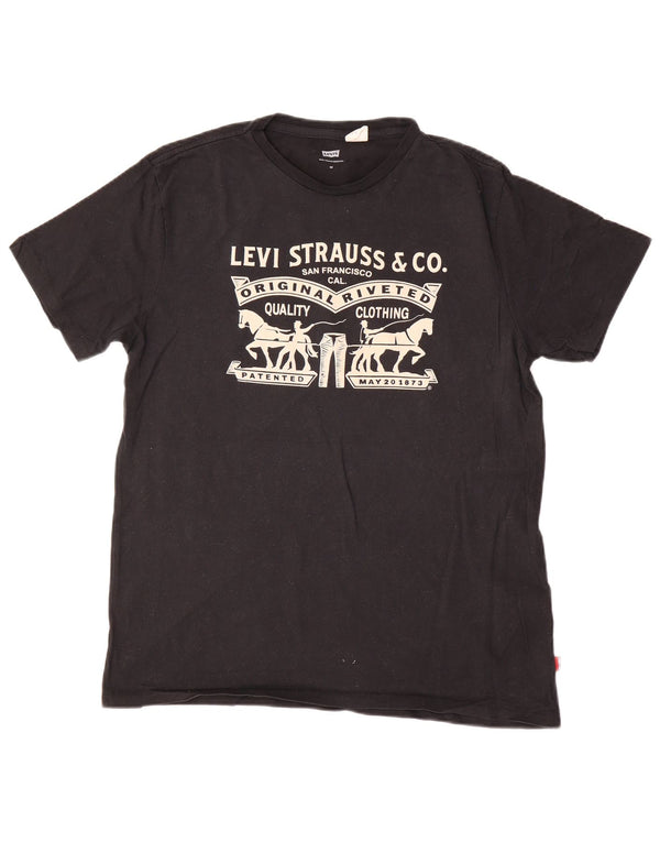 Levi's Tee-Shirt Graphic Homme Noir Moyen Coton
