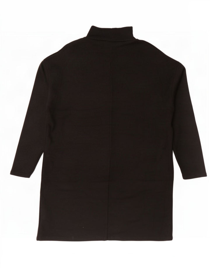 Zara Femme Robe Pull Oversize UK 44 Medium Noir Viscose