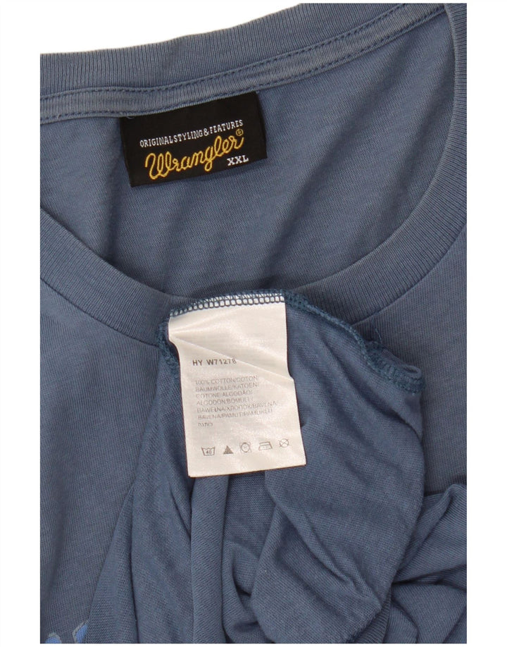 Wrangler T-shirt graphique pour homme 2XL en coton bleu