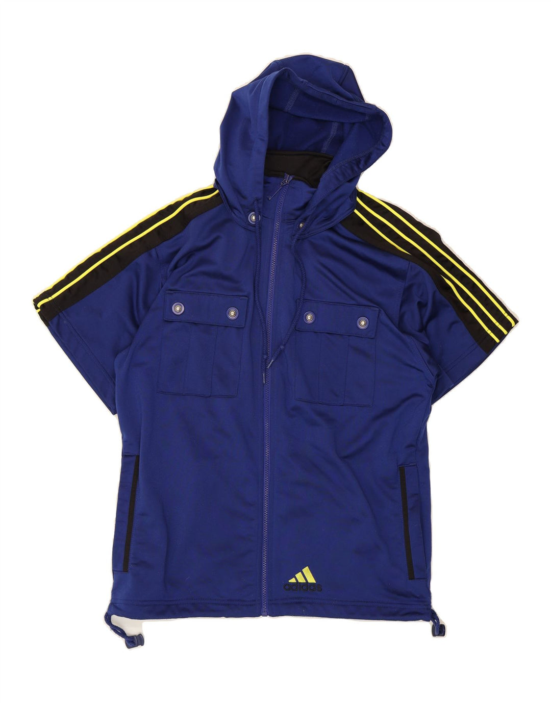 ADIDAS Boys Graphic Tracksuit Top Jacket 15-16 Years Large Navy Blue Vintage Adidas and Second-Hand Adidas from Messina Hembry 