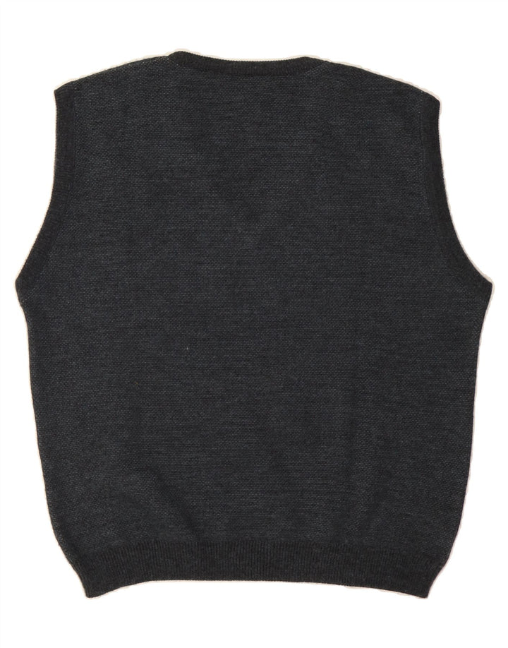 VINTAGE Mens Vest Tank Top Large Navy Blue Argyle/Diamond Vintage Vintage and Second-Hand Vintage from Messina Hembry 