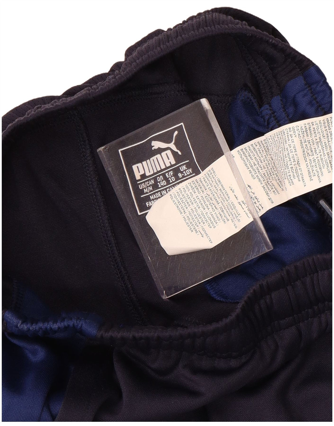 PUMA Pantalon de survêtement garçon 9-10 ans Bleu marine Colourblock Polyester