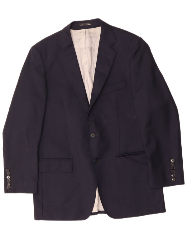 Zara Veste Blazer 2 Boutons Homme EU 54 XL Bleu Marine