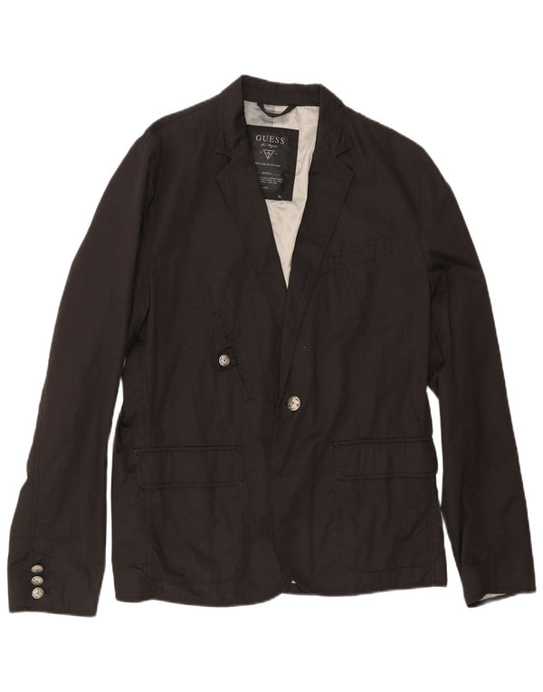 Guess Veste Blazer 1 Bouton Homme UK 42 XL Coton Noir