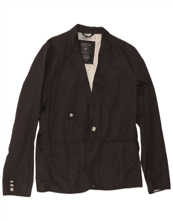 Guess Veste Blazer 1 Bouton Homme UK 42 XL Coton Noir