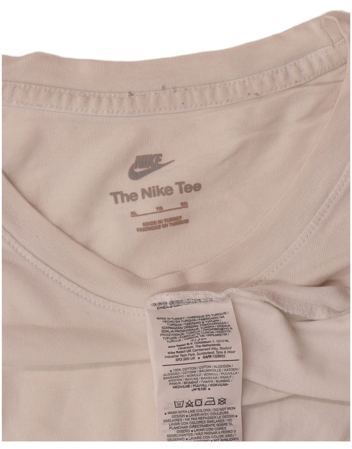 NIKE T-shirt graphique pour homme XL en coton blanc