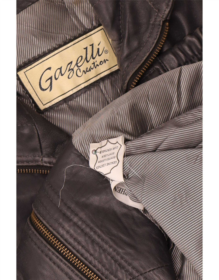 Gazelli Veste en cuir pour homme UK 44 2XL Noir