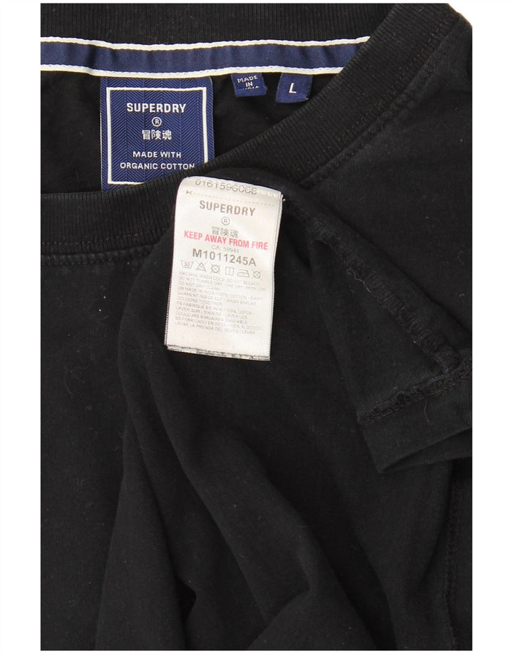 Superdry T-Shirt Homme Haut Large Noir Coton