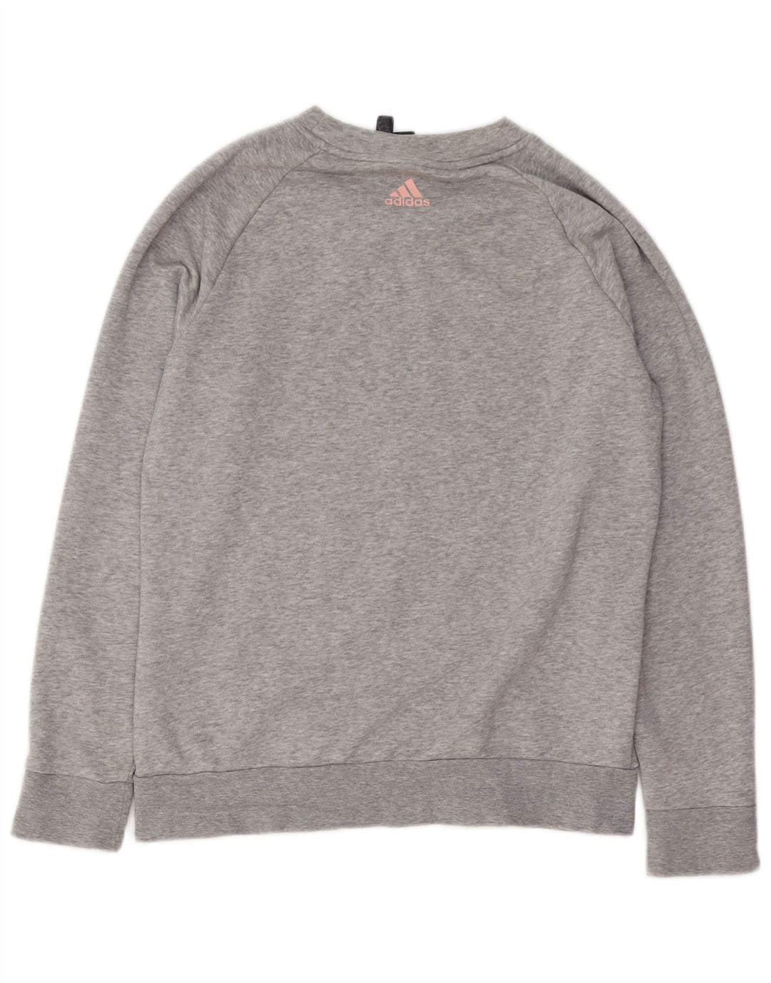 ADIDAS Sweat-shirt graphique pour femme UK 14/16 Grand coton gris